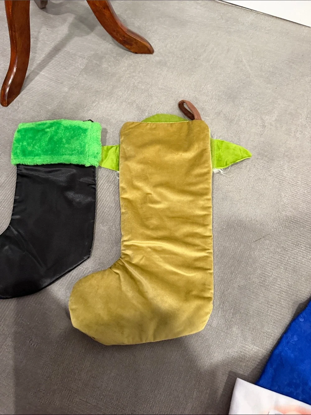 Star Wars Yoda and Darth Vader Christmas Stockings and Santa Hat - Green & Blue